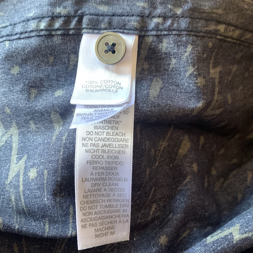 Paul Smith Navy Patterned Button Down, Size Small - image 4